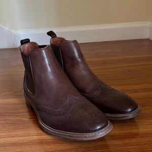 Florsheim Dark Brown Leather Wingtip Boots